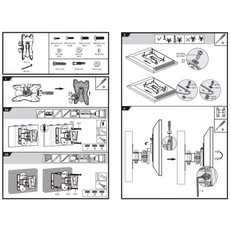 Soporte TV pared 23" a 42" AISENS WT42TS-005