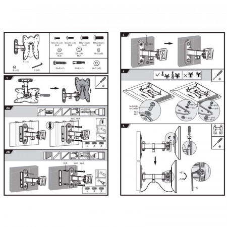 Soporte TV pared 23" a 42" AISENS WT42TSE-007