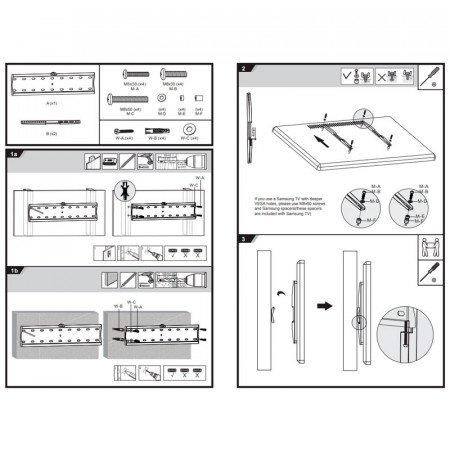 Soporte TV pared 32" a 55" AISENS WT55F-013