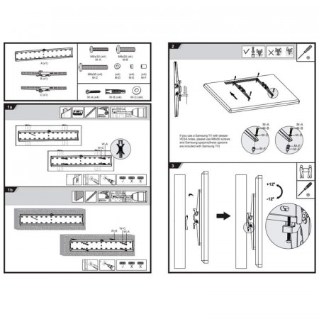Soporte TV pared 37" a 70" AISENS WT70T-017