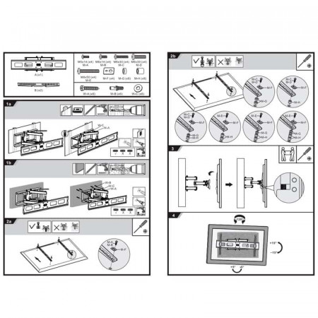 Soporte TV pared 37" A 90" AISENS WT70TSLE-029