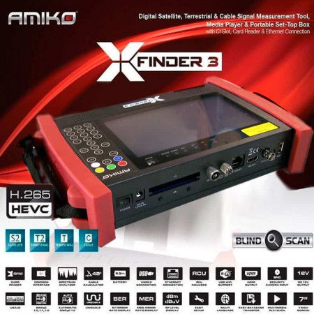 AMIKO X-FINDER V3 Medidor de Campo H.265
