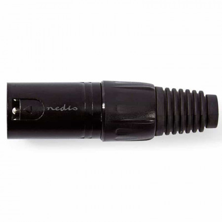 Conector XLR Macho 3 Pines Negro