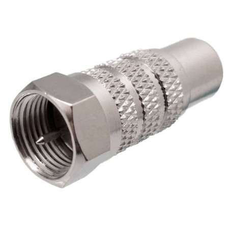 Adaptador F Macho a RCA Hembra