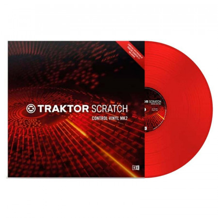 TRAKTOR SCRATCH CONTROL VINYL MK2 ROJO