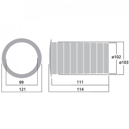 Tubo Bass Reflex 10cm.