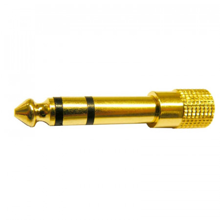 Jack hembra 3,5mm. - Jack macho 6,3mm. estéreo