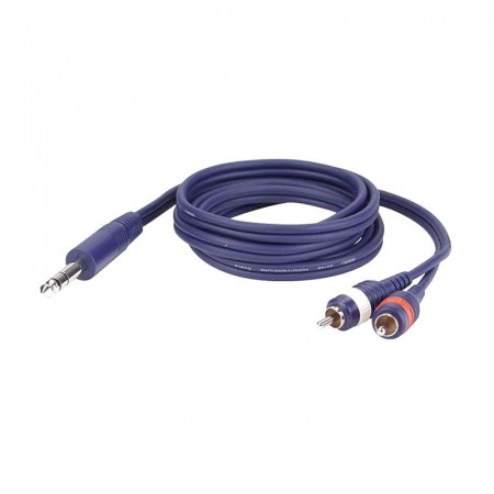 Cable Jack 6.3 Macho a 2 RCA Macho de 6 M