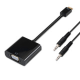 Convertidor Mini HDMI a VGA más AUDIO Negro