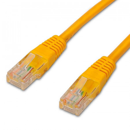 Cable red RJ45 Cat6 UTP Cobre 1M. Amarillo