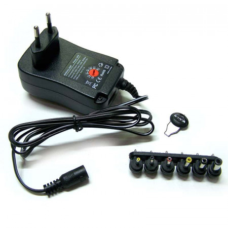 Alimentador 220V. - 3/4.5/5/6/7.5/9/12V.+USB 30W.