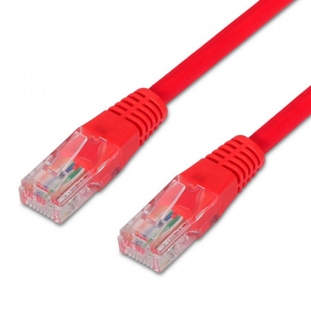 Cable red RJ45 Cat6 UTP Cobre 1M. Rojo