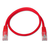 Cable red RJ45 Cat6 UTP Cobre 0.5M. Rojo