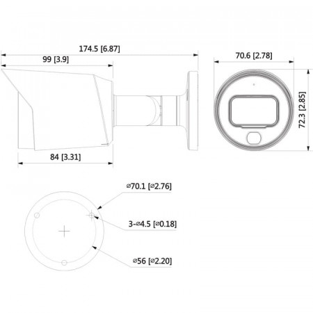 Cámara tubular Dahua HAC-HFW1239T-LED