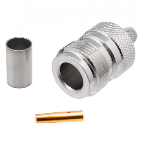 Conector N Hembra crimpar para LMR-240/RG-8X