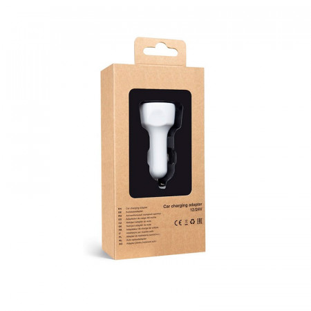 CARGADOR MECHERO BLANCO 3xUSB TACTICAL