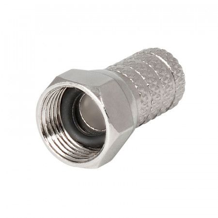 Conector F macho para cable 7 mm.