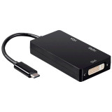 Convertidor de USB-C a DVI/HDMI/VGA 0.15 M.