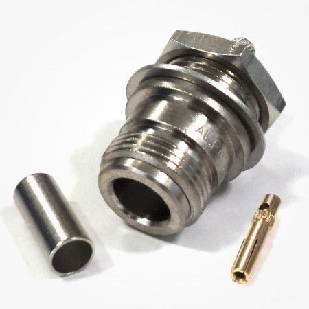 CONECTOR H HEMBRA CHASIS A ROSCA CRIMPAR RG58