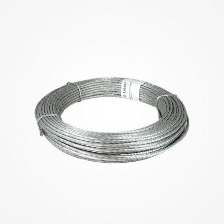 Alambre trenzado (Sirga) galvanizado 25 m. x 3 mm