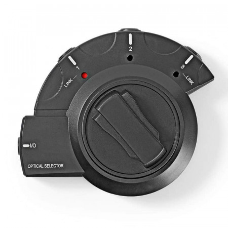 Conmutador de audio digital Toslink de tres vías