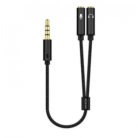 Cable conexión Jack 3,5mm Macho a 2 Jack 3,5mm H.