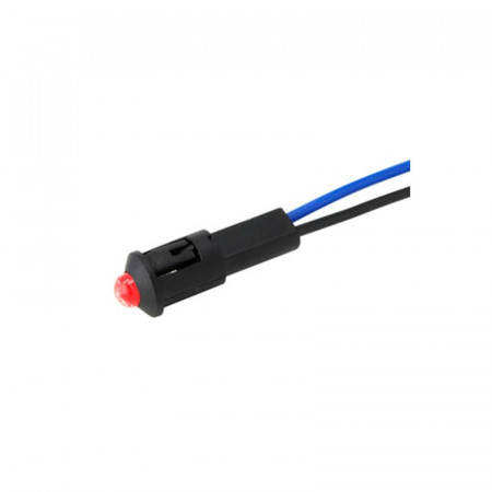 LED 8 mm. Rojo 220v., con cable y soporte