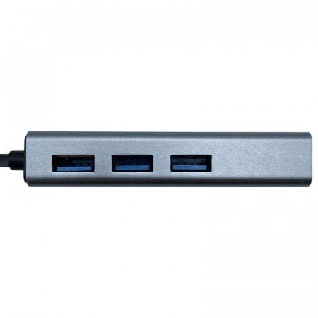 Conversor USB3.1 GEN1 USB-C a Ethernet + HUB 3xUSB