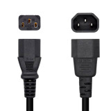 Cable prolongador PC IEC-320 C13/C14, 3 Metros