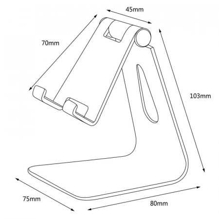 Soporte tamaño M para MOVIL/TABLET NEGRO