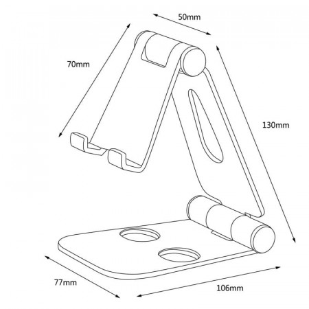 Soporte tamaño XL para MOVIL/TABLET NEGRO
