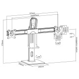 Soporte 2 TV mesa 17" A 27" AISENS DT27TSR-065
