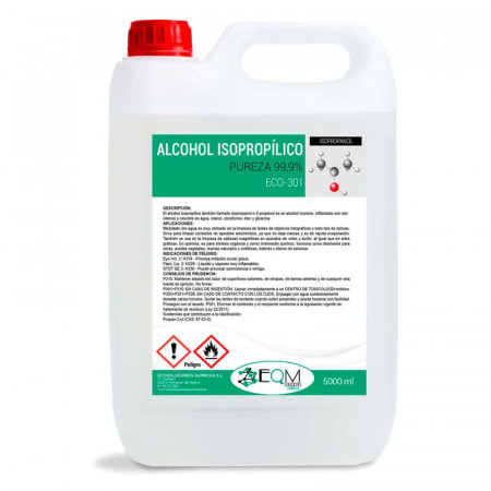 ALCOHOL ISOPROPILICO 5 LITROS 99,9% PUREZA
