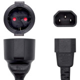 Cable adaptador C14 a Schuko