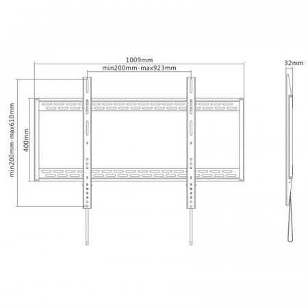 Soporte TV pared 60" A 100" AISENS WT100F-067