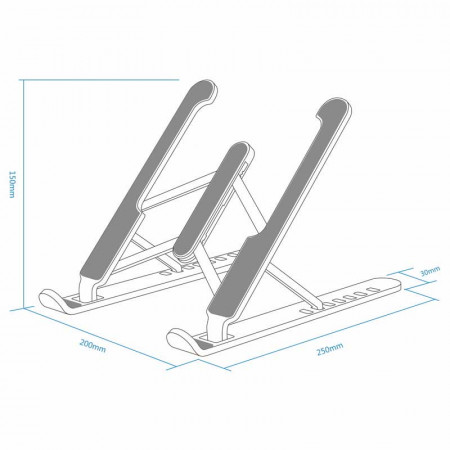 Soporte de sobremesa para PORTÁTIL/TABLET GRIS