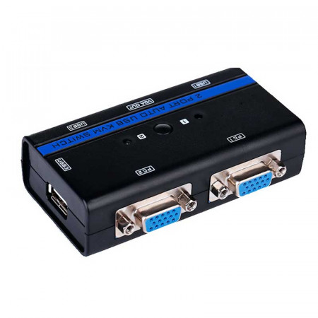 Switch para ordenador KVM VGA USB 1U-2PC