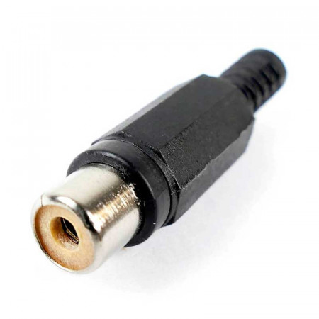 CONECTOR RCA HEMBRA PLASTICO NEGRO