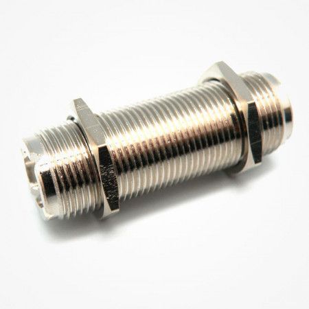 Adaptador Pl hembra a PL hembra con tuercas