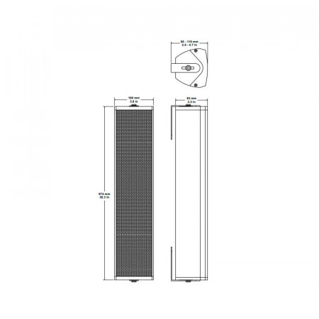 Columna acústica BIAMP DESONO COLW81 (unidad)