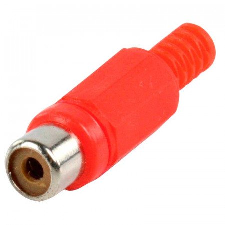 CONECTOR RCA HEMBRA PLASTICO ROJO