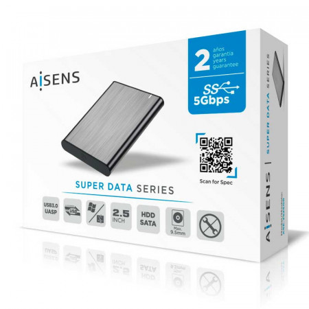 Caja externa disco duro 2.5 AISENS AP-ASE-2525GR