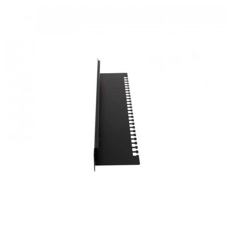 Panel pasacables cepillo 1U con retenedor rack 19"
