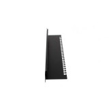 Panel pasacables cepillo 1U con retenedor rack 19"