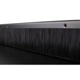 Panel pasacables cepillo 1U con retenedor rack 19"