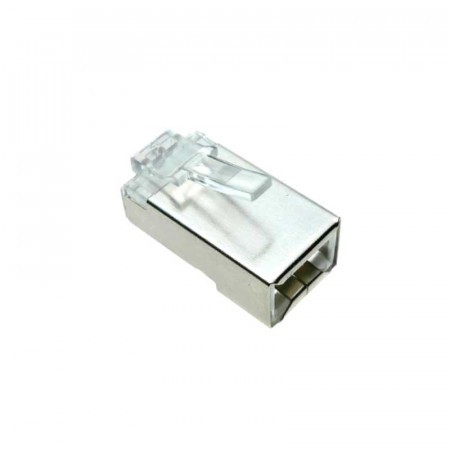 Conector RJ-45 FTP CAT6 blindado con guías