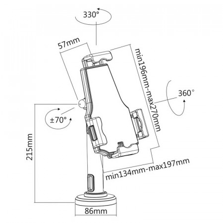 Soporte antirobo para Tablet AISENS MS1P02-111