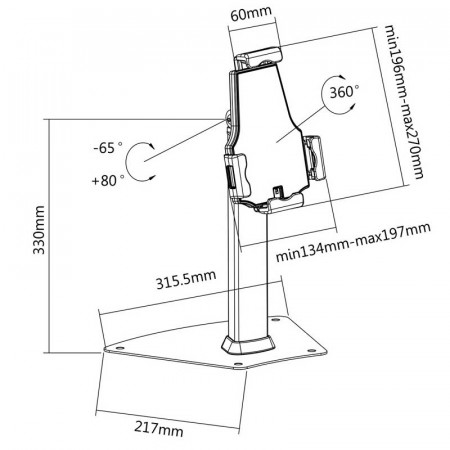 Soporte antirobo para Tablet AISENS MS1P03-113