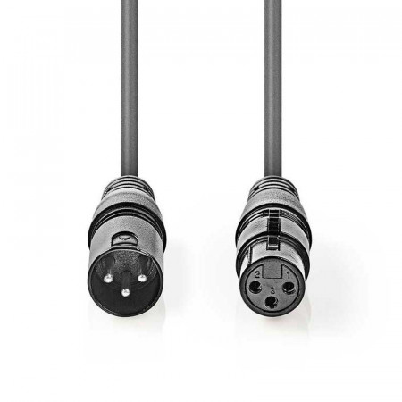 Cable XLR macho a XLR hembra 5 metros