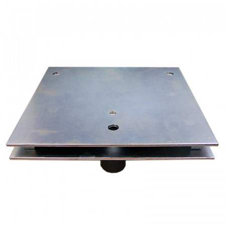 Base plana abatible de torreta 250mm con tuerca